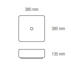 Ceramiczna umywalka nablatowa Sorrento 38,5x38,5 - Elegancja dla Twojej łazienki
