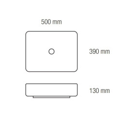 Stylowa umywalka ceramiczna na blat Modern 50x39 cm - elegancja i funkcjonalność
