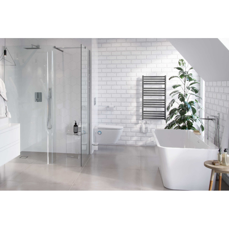 Horos grzejnik łazienkowy 96x50 cm, szary metalik