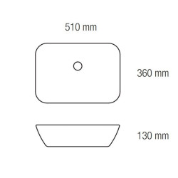 Stylowa Umywalka Nablatowa Leto 51x36 - Elegancja i Funkcjonalność w Twojej Łazience