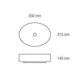Elegancka Umywalka Nablatowa Vigo 55x41,5 dla Nowoczesnej Łazienki