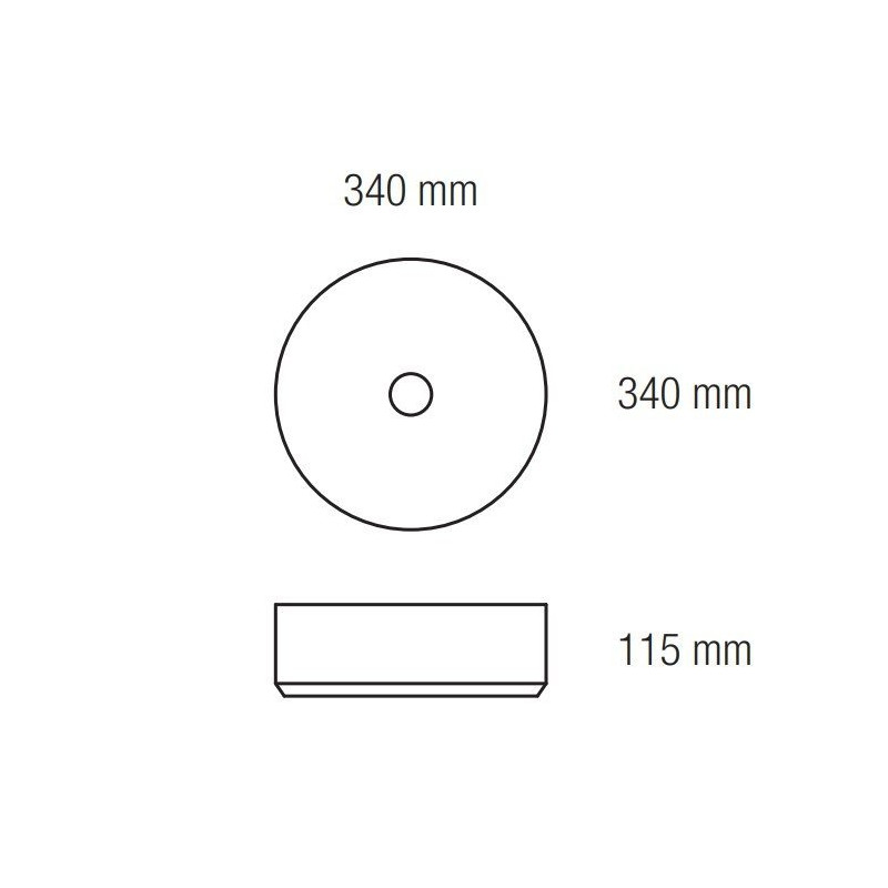 Elegancka ceramiczna umywalka nablatowa Largo 34x34 - nowoczesny design!