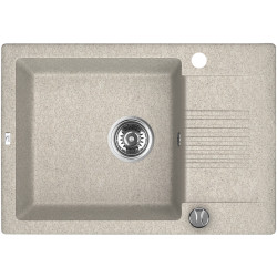 Laveo Celia zlewozmywak granitowy beż 440x650 1-komorowy