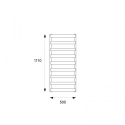 Meteor grzejnik łazienkowy 111x50 cm, szary metalik