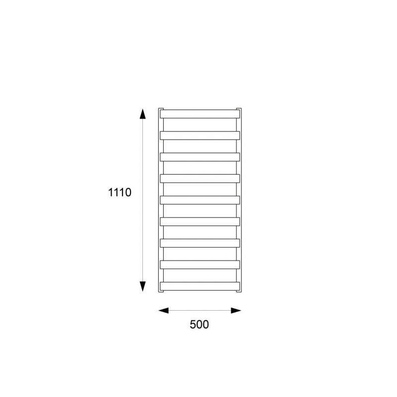 Excellent Meteor grzejnik łazienkowy 111x50 cm  szary metalik