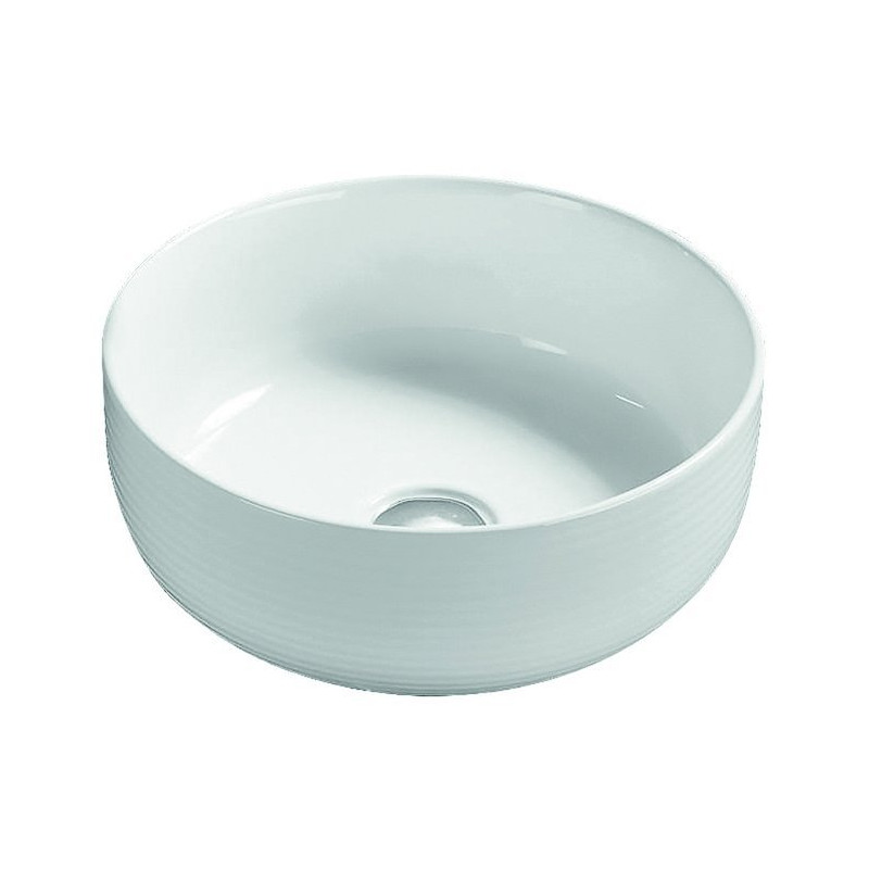 Stylowa umywalka nablatowa ceramiczna Slim 35,8x35,8 dla eleganckiej łazienki