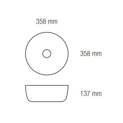 Elegancka umywalka ceramiczna Prato 35,8x35,8 – Styl i funkcjonalność w Twojej łazience!