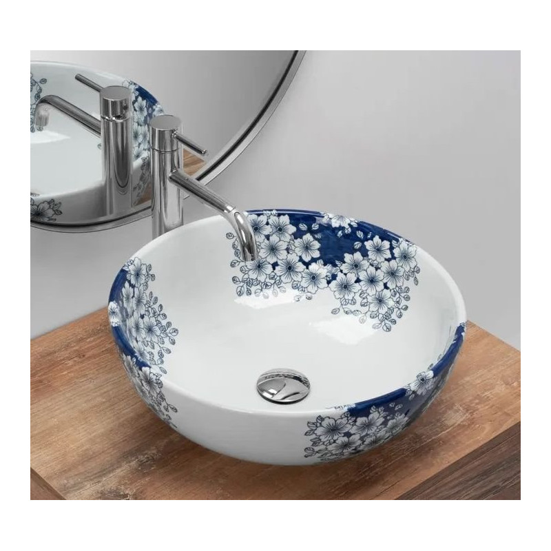 Elegancka Umywalka Nablatowa FIORI 41x41 cm - Nowoczesność i Styl dla Twojej Łazienki