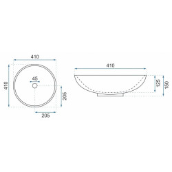 Elegancka Umywalka Nablatowa FIORI 41x41 cm - Nowoczesność i Styl dla Twojej Łazienki