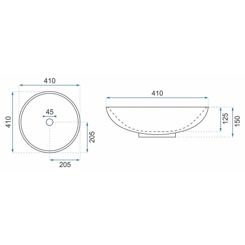 Elegancka Umywalka Nablatowa FIORI 41x41 cm - Nowoczesność i Styl dla Twojej Łazienki