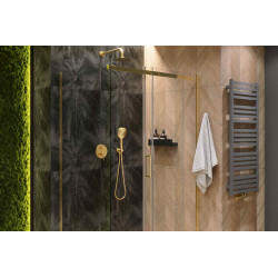 Horos grzejnik łazienkowy 121x50 cm, szary metalik