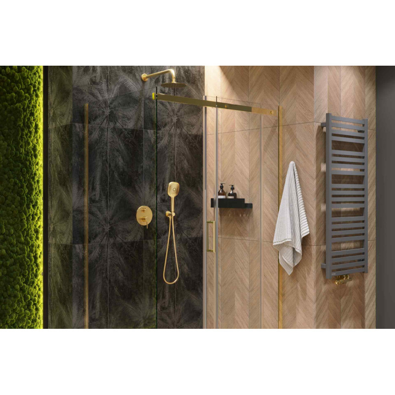 Horos grzejnik łazienkowy 121x50 cm, szary metalik