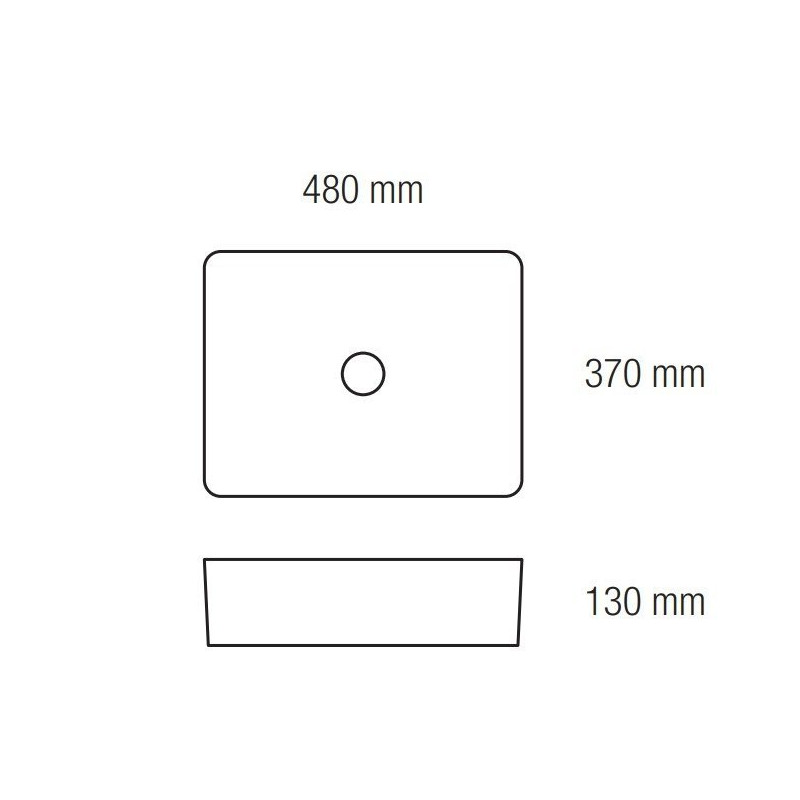 Elegancka Umywalka Nablatowa Zoom 48x37 – Nowoczesny design dla Twojej łazienki