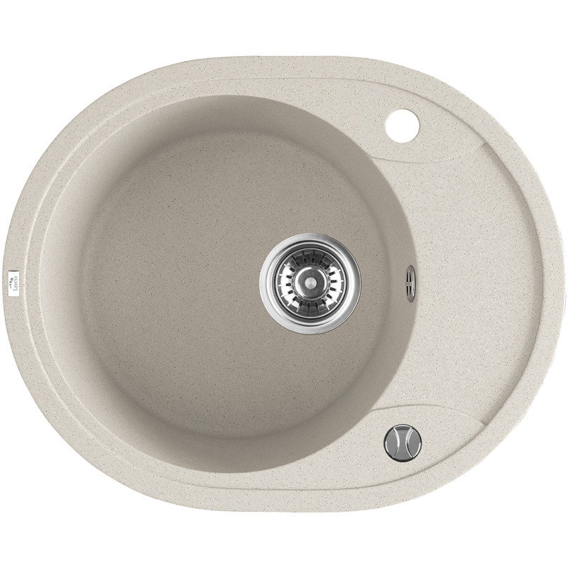 Dafne Prestige - Beżowy zlewozmywak 1-komorowy z półociekaczem, odporny na wszystko!