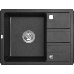Stella Black - Nowoczesny zlewozmywak 1-komorowy z półociekaczem, odporny na wszystko!