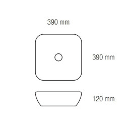 Ekskluzywna Umywalka Ceramiczna Silves 39x39 - Stylowa Nablatowa Elegancja