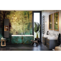 Meteor grzejnik łazienkowy 137x50 cm, szary metalik