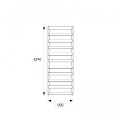Excellent Meteor grzejnik łazienkowy 137x50 cm  szary metalik