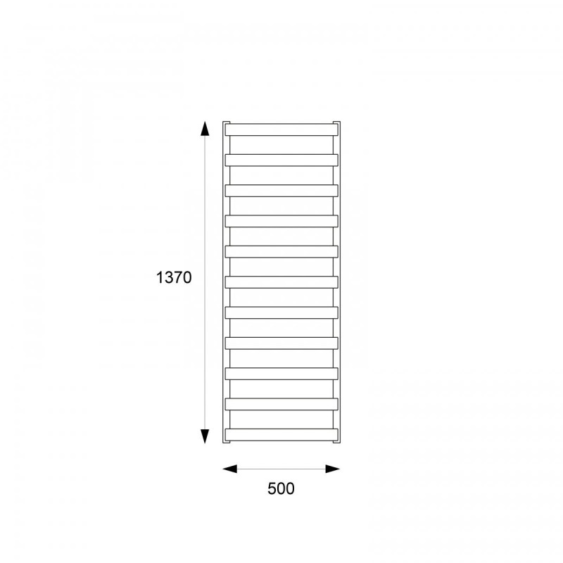Meteor grzejnik łazienkowy 137x50 cm, szary metalik