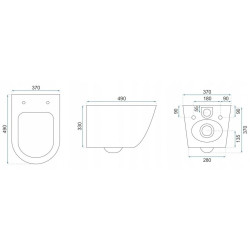 Elegancka WC Carlo Mini Rimless White Gold - Perfekcyjne Wykończenie Tworzysz!