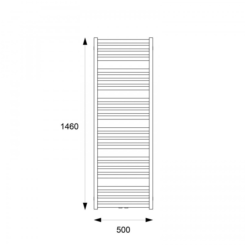 Horos grzejnik łazienkowy 146x50 cm, biały soft