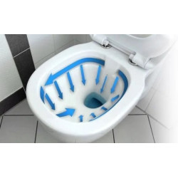 Nowoczesna Toaleta CARLO MINI RIMLESS Gold/Black - Estetyka i Funkcjonalność w Twoim Domu