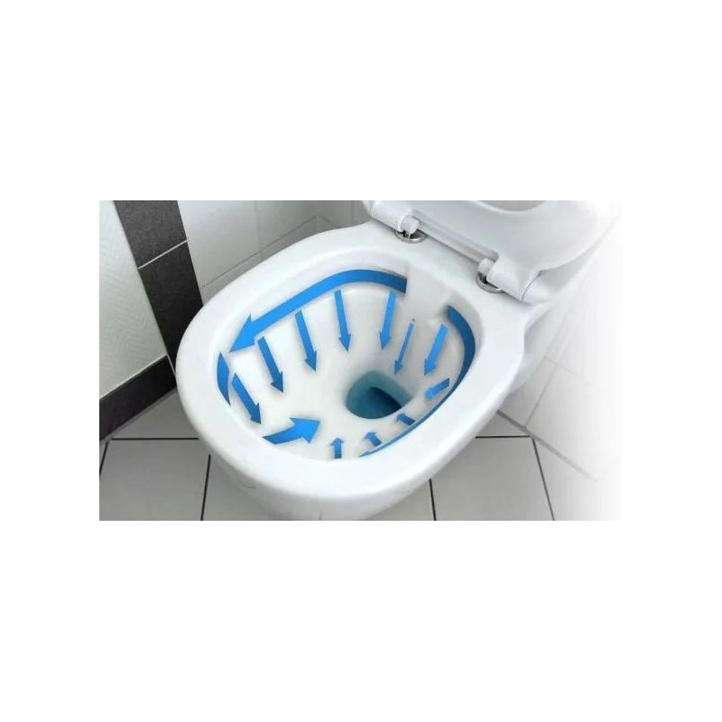 Nowoczesna Toaleta CARLO MINI RIMLESS Gold/Black - Estetyka i Funkcjonalność w Twoim Domu