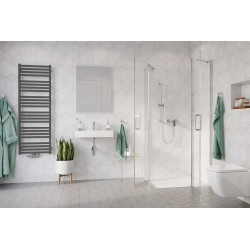 Horos grzejnik łazienkowy 146x50 cm, szary metalik