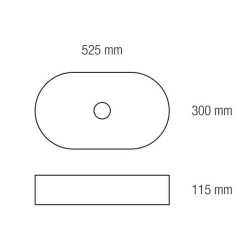 Stylowa Umywalka Nablatowa Intro 52,5x30 - Elegancja w Każdej Łazience