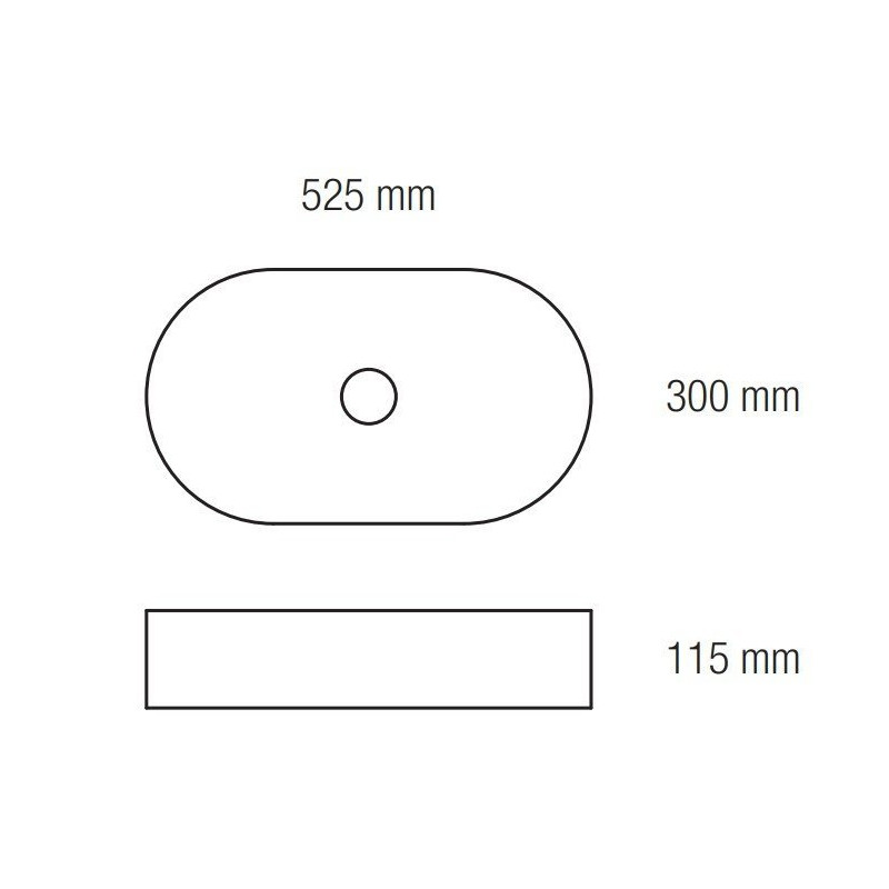 Stylowa Umywalka Nablatowa Intro 52,5x30 - Elegancja w Każdej Łazience