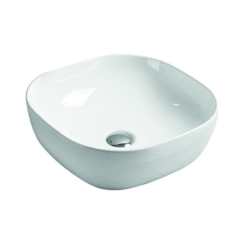 Ceramiczna Umywalka Nablatowa Metro - Elegancja w Twojej Łazience! 41,5x41,5 cm