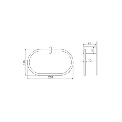 Kobo reling na ręcznik, chrom