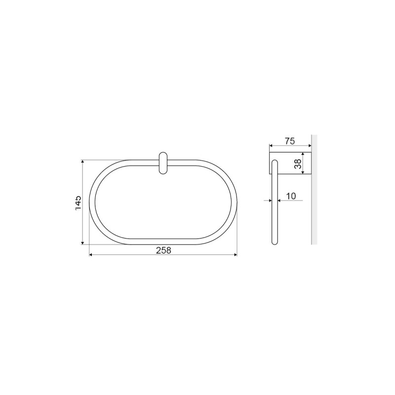Kobo reling na ręcznik, chrom