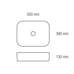 Stylowa umywalka nablatowa Pico 50x39 - nowoczesna elegancja w Twojej łazience!