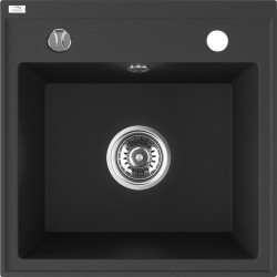 Laveo Trzynastka zlewozmywak granitowy czarne 440x440 1-komorowy
