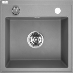 Stylowy Szary Zlew Trzynastka 1-Komorowy, Odporny i Funkcjonalny - Idealny do Każdej Kuchni