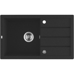 Laveo Trzynastka zlewozmywak granitowy czarne 480x790 1-komorowy