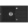 Czarny Mist - nowoczesny zlewozmywak z ociekaczem i automatycznym odpływem