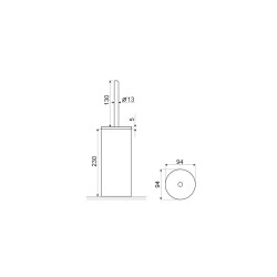 Kobo szczotka wc stojąca, chrom
