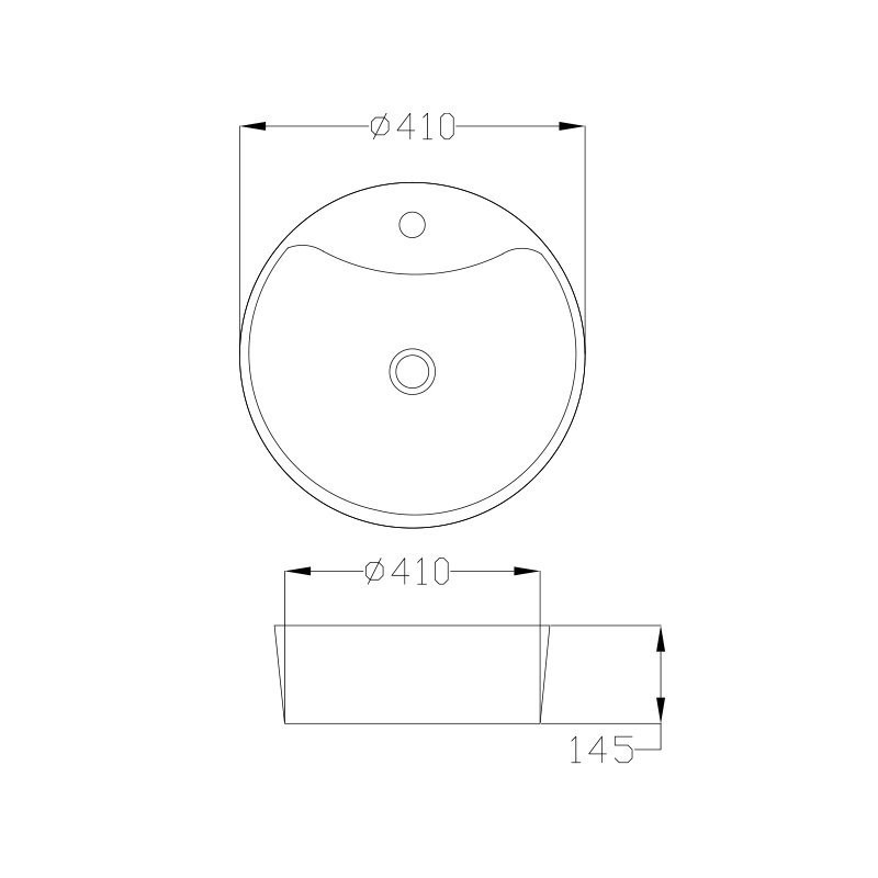 Elegancka Umywalka Nablatowa Granada 41 cm - Nowoczesny Styl i Trwałość