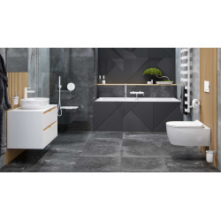 Doto D 54 miska WC 54 cm wisząca bezrantowa z deską wolnoopadającą, biały połysk