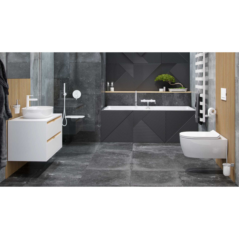 Doto D 54 miska WC 54 cm wisząca bezrantowa z deską wolnoopadającą, biały połysk