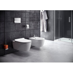 Doto D 54 miska WC 54 cm wisząca bezrantowa z deską wolnoopadającą, biały połysk