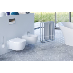 Doto D 54 miska WC 54 cm wisząca bezrantowa z deską wolnoopadającą, biały połysk