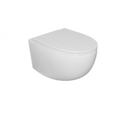 Stylowy Zestaw WC Bull No-Rim w Białym Macie - Elegancja Bez Rantów