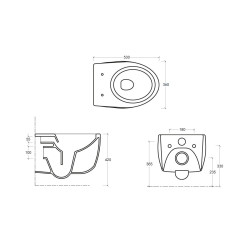 Stylowy Zestaw WC Bull No-Rim w Białym Macie - Elegancja Bez Rantów