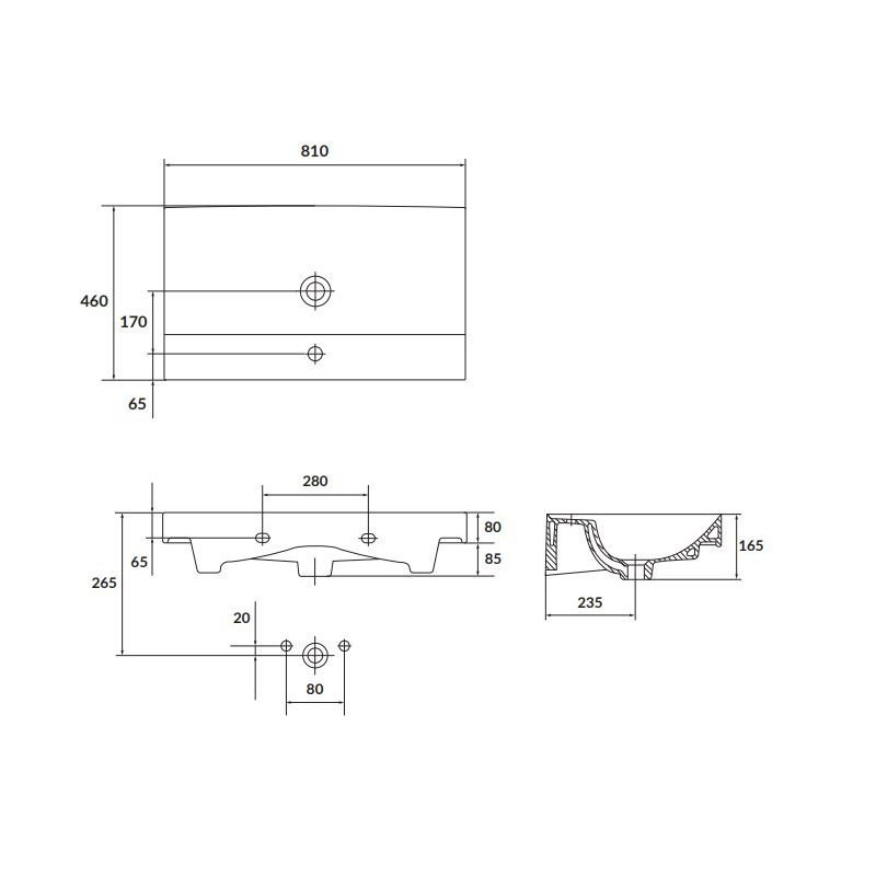 Elegancka ceramika łazienkowa Larga 80 cm - styl i funkcjonalność w jednym
