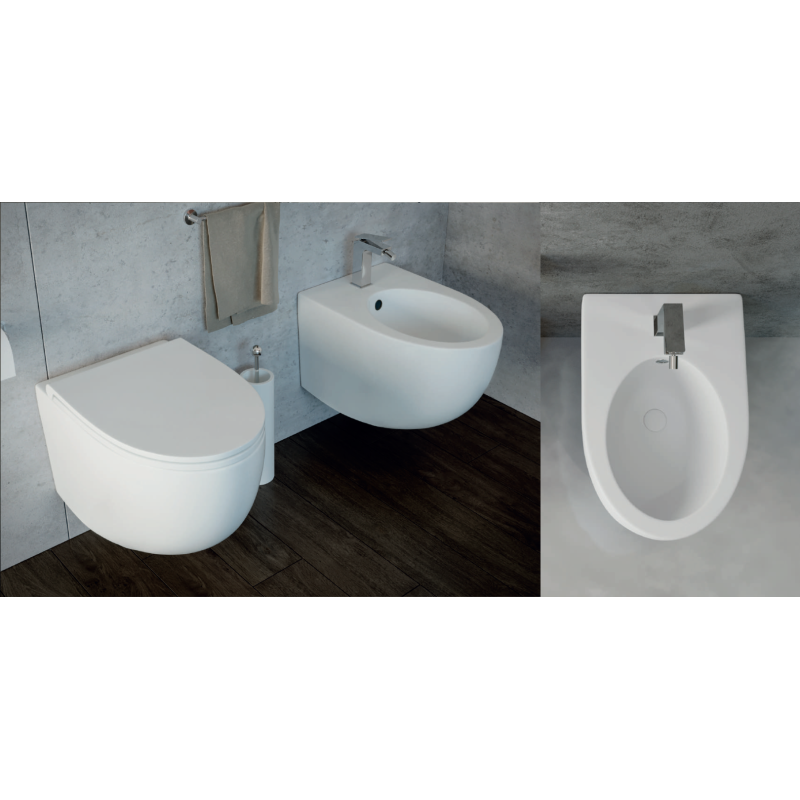 Bull bidet wiszący biały połysk