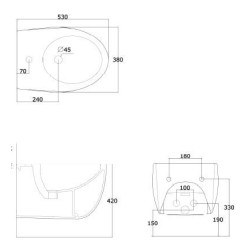 Bull bidet wiszący biały połysk