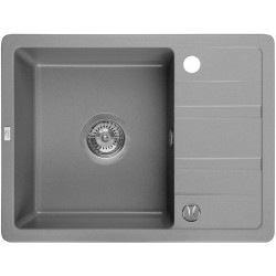 Laveo Stella zlewozmywak granitowy szare 440x580 1-komorowy